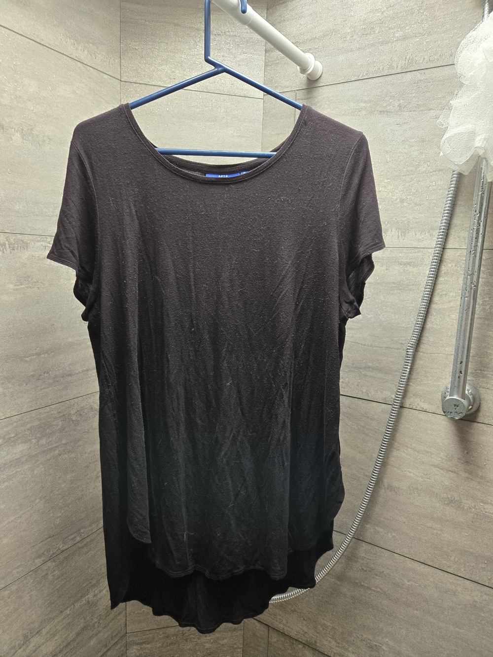 Apt. 9 Black Short Sleeve Scoop Neck Tee